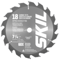 7-1/4 In. 18-Tooth Carbide Tipped Circular Saw Blade, 25-Pack