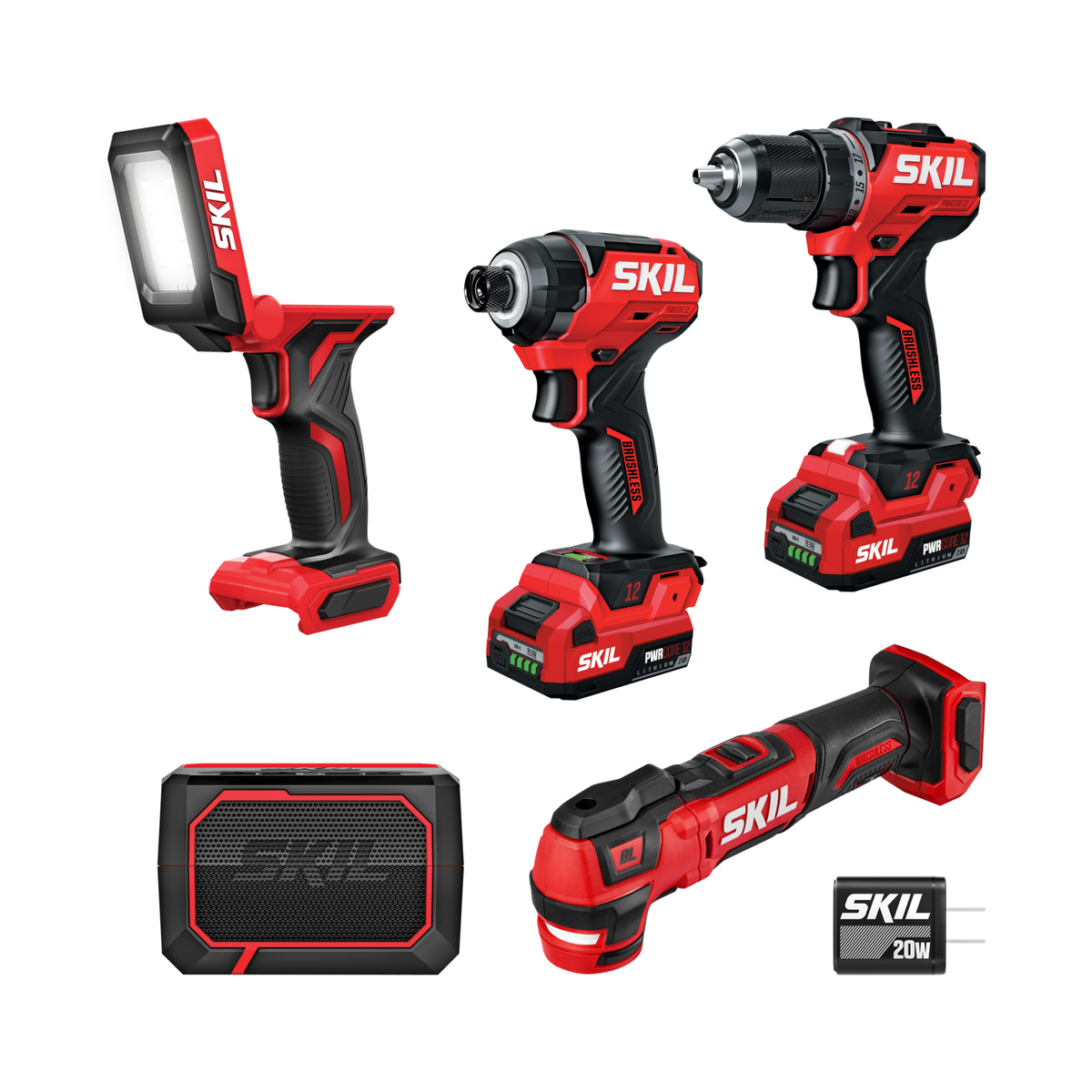 12V Brushless 5-Tool Combo Kit