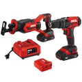 20V 3-Tool Kit: Drill Driver, Reciprocating Saw, PWR ASSIST™ USB Adapter (2 batteries)