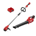 20V Brushless 13 IN. String Trimmer and 400 CFM Leaf Blower Kit with 4.0Ah Battery and Charger