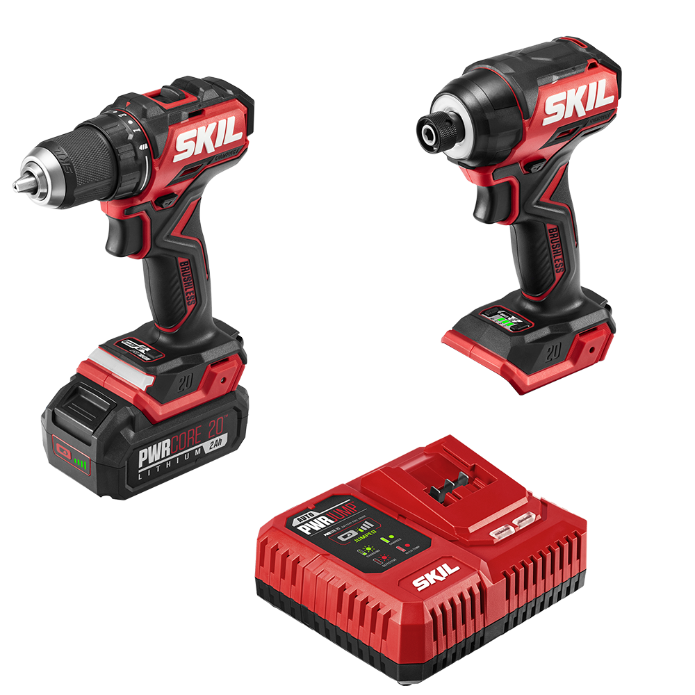 20V Brushless Compact Drill Driver and Impact Driver Kit