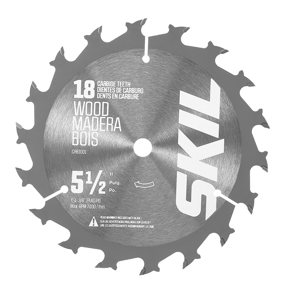 5-1/2 In. 18-Tooth Carbide Tipped Circular Saw Blade