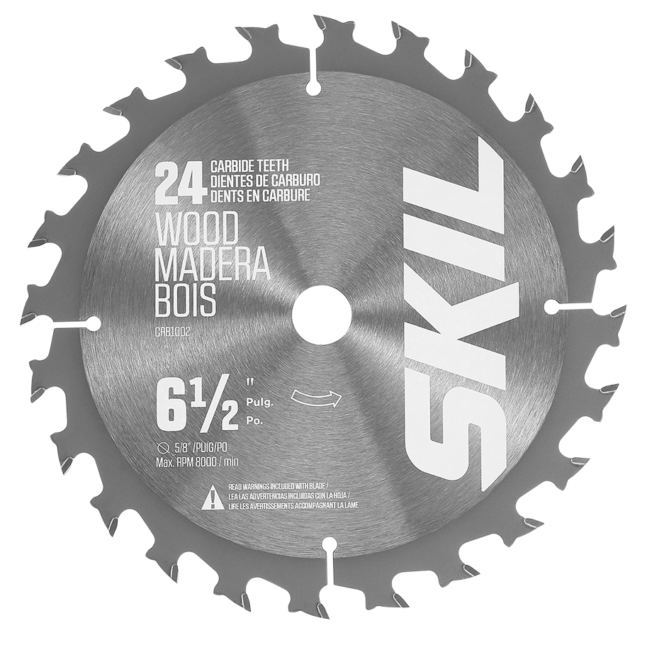 6-1/2 In. 24-Tooth Carbide Tipped Circular Saw Blade
